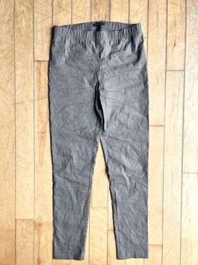 Sarah Pacini Linen Blend Minimalist Made In Italy Pull-On Slim Leg Pants Size 2